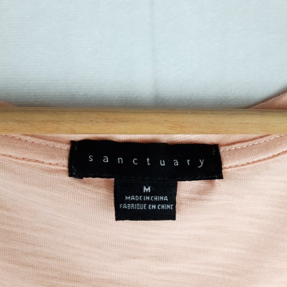 Sanctuary Full Bloom Scoop Neck T Shirt Shoulder Puff Tee Size Medium - Picture 8 of 9